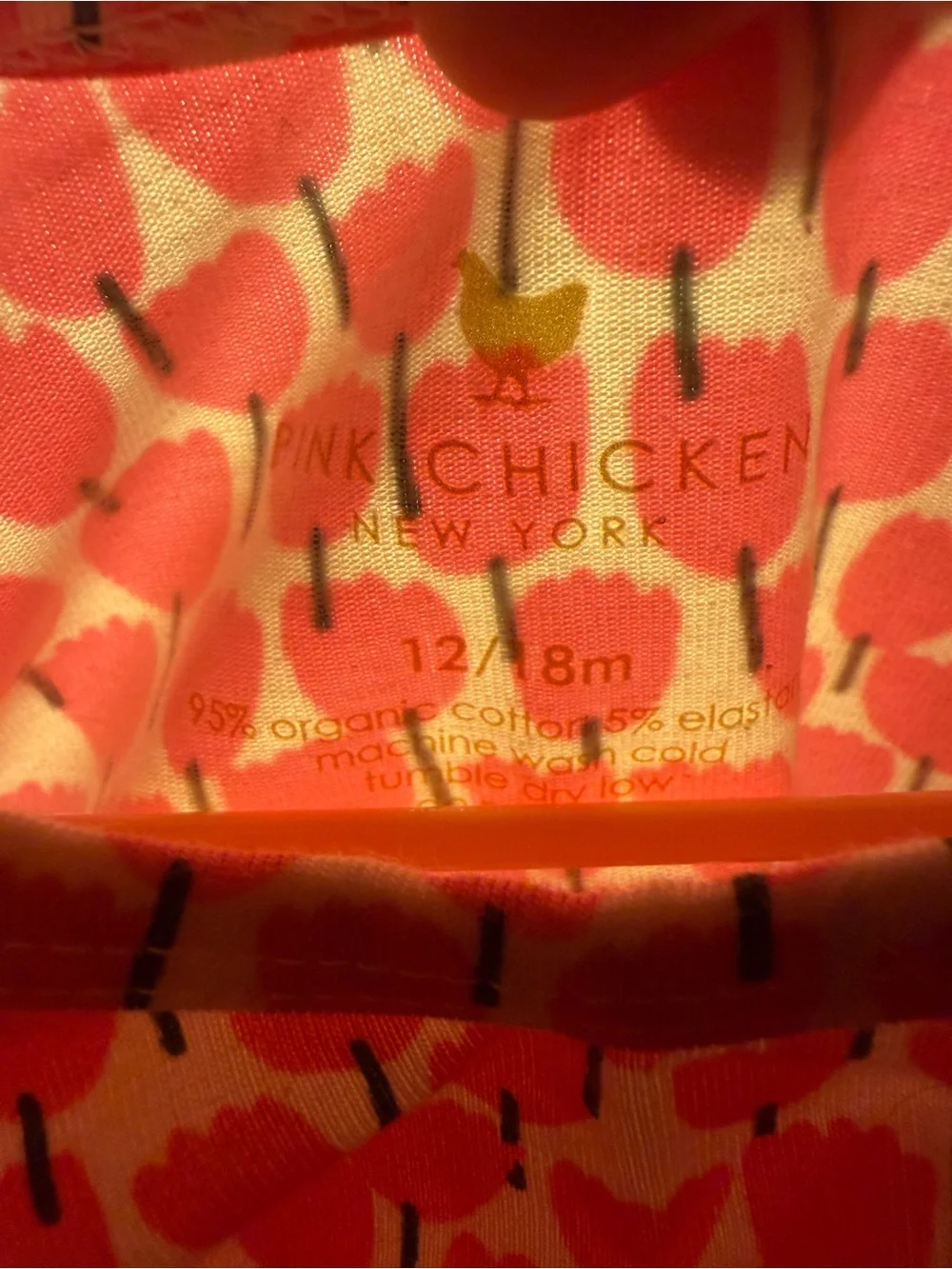 Pink Chicken tulip pattern baby dress